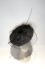 Polka Dot Feather Disc Hat (Ready to Ship)