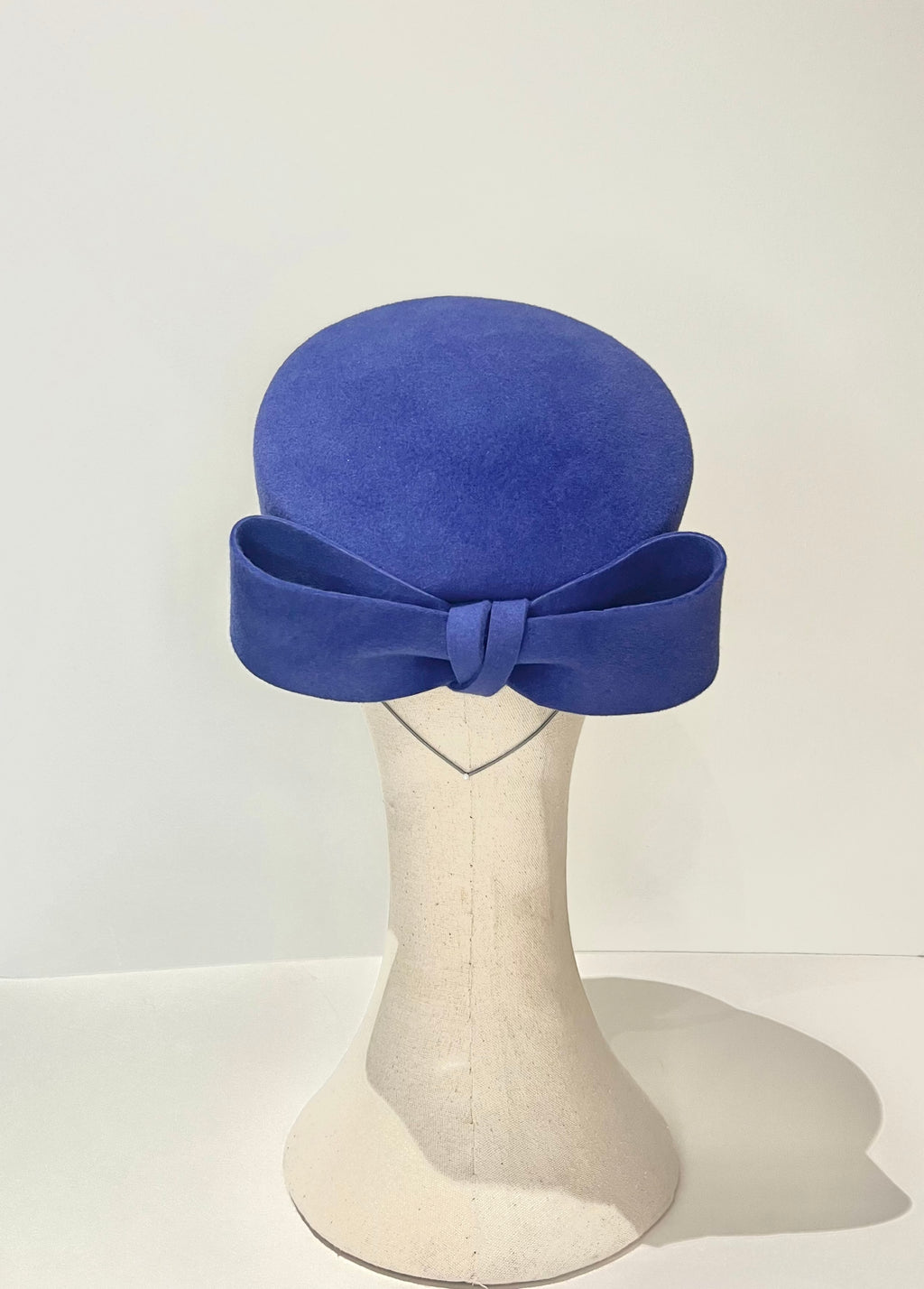 Periwinkle Felt Pillbox Hat
