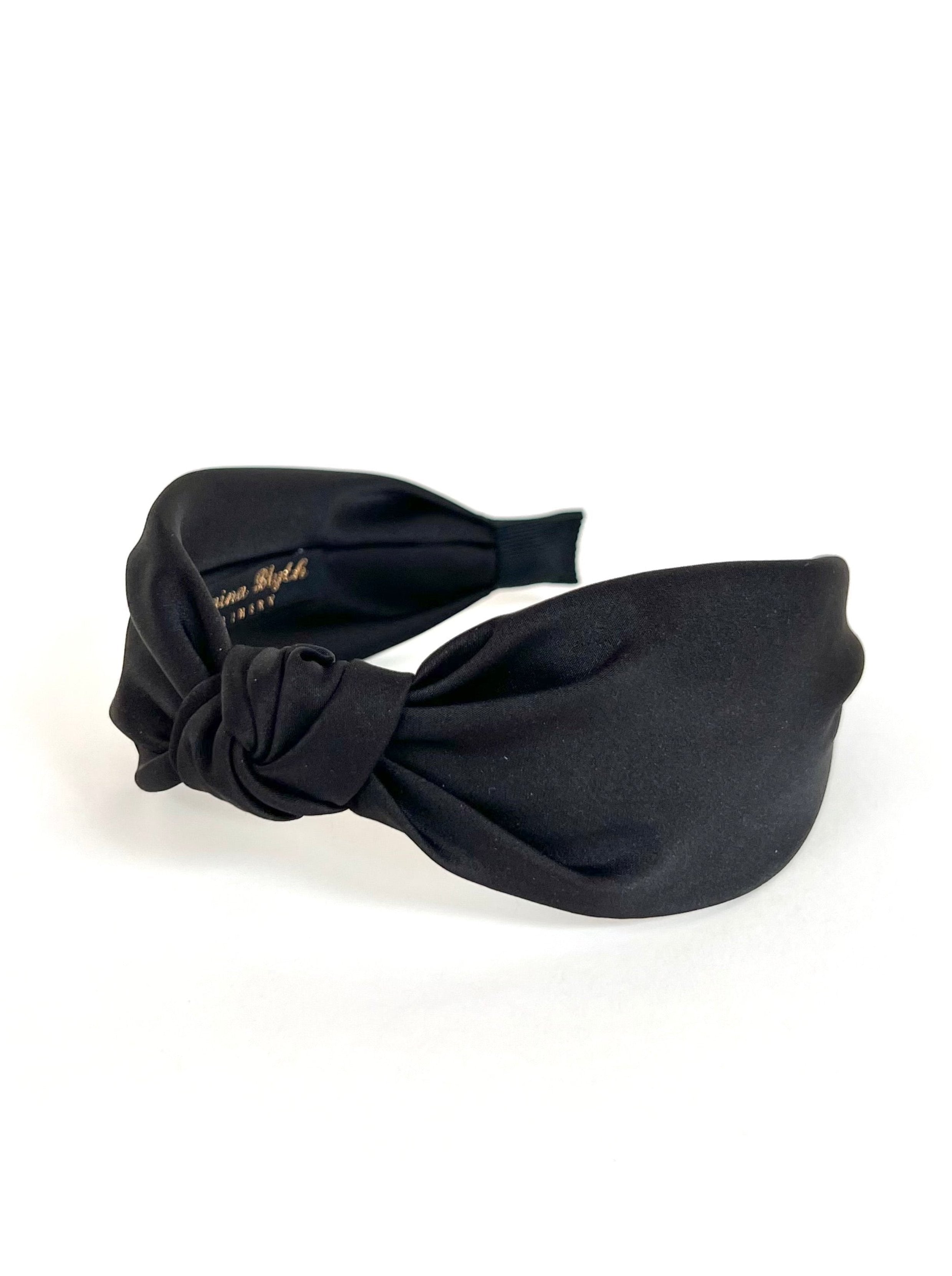 Black Knot Satin Headband