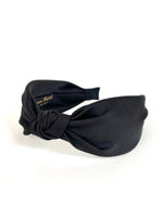 Black Knot Satin Headband