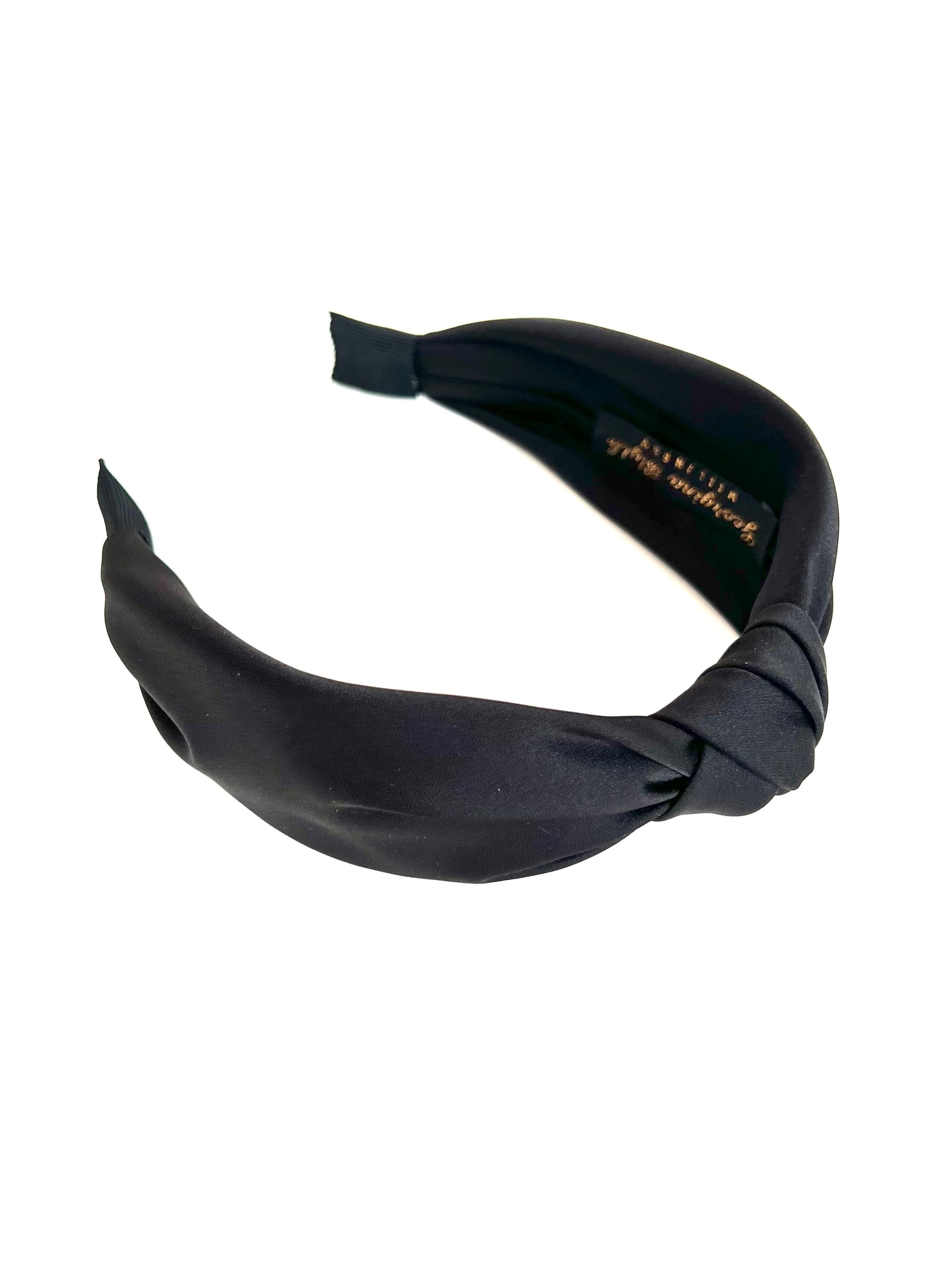 Black Knot Satin Headband