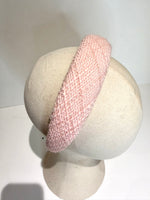Pink Tweed Padded Headband (Ready to Ship)