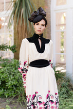 b lack beaded chiffon hnat