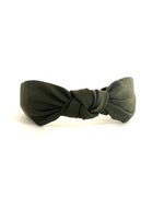 Khaki green cotton knotted headband