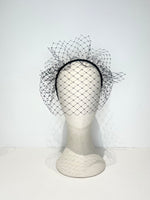 black net headband with crystals