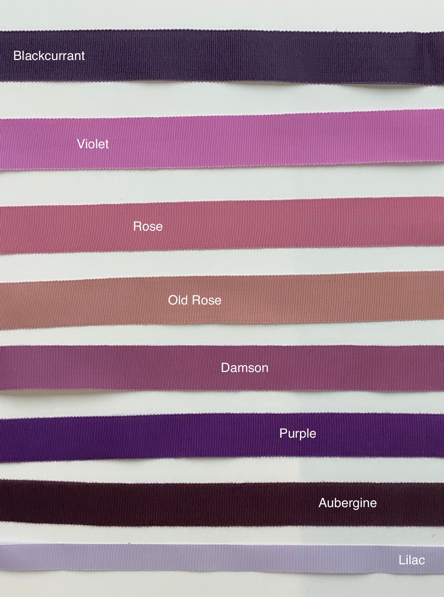 hat ribbon colours - purples