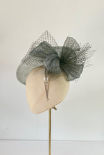 duck egg green wedding hat disc saucer fascinator hat