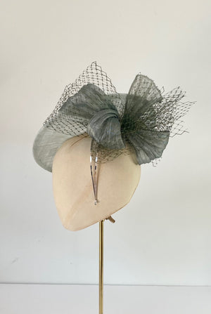duck egg green wedding hat disc saucer fascinator hat