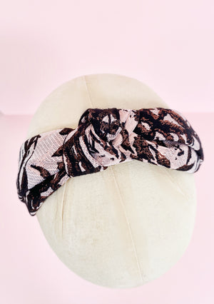 rose gold chunky knit headband