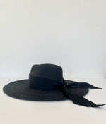 extra wide black sun hat