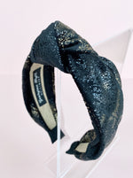 black velvet knotted headband